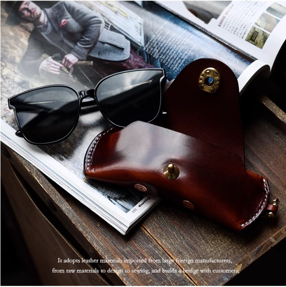 Leather glasses case
