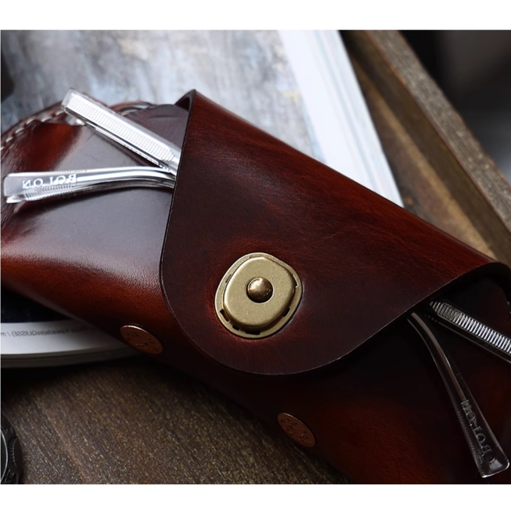 Leather glasses case
