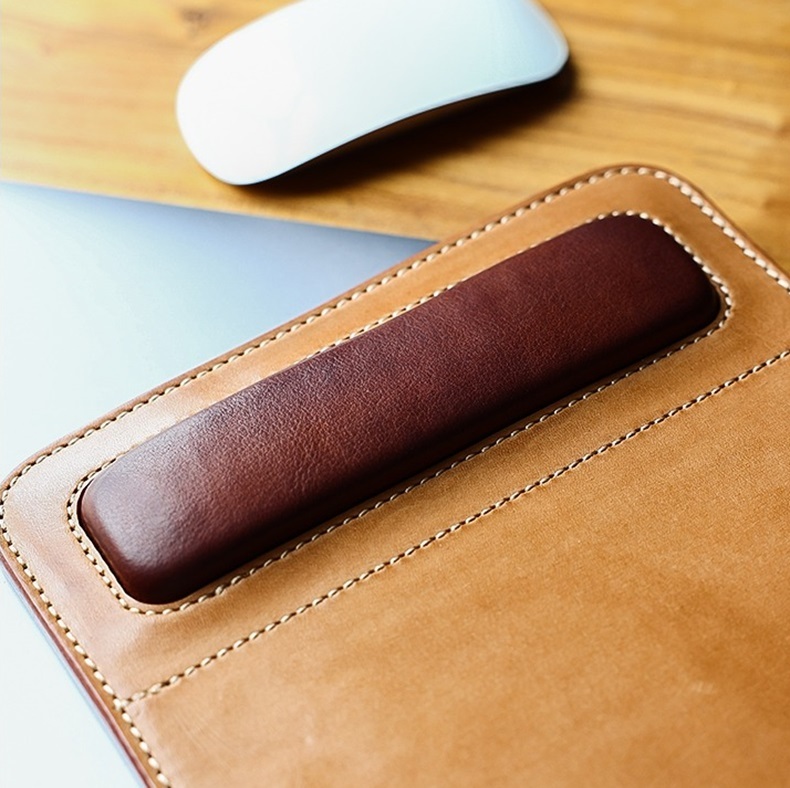 Leather mousepad wrist rest
