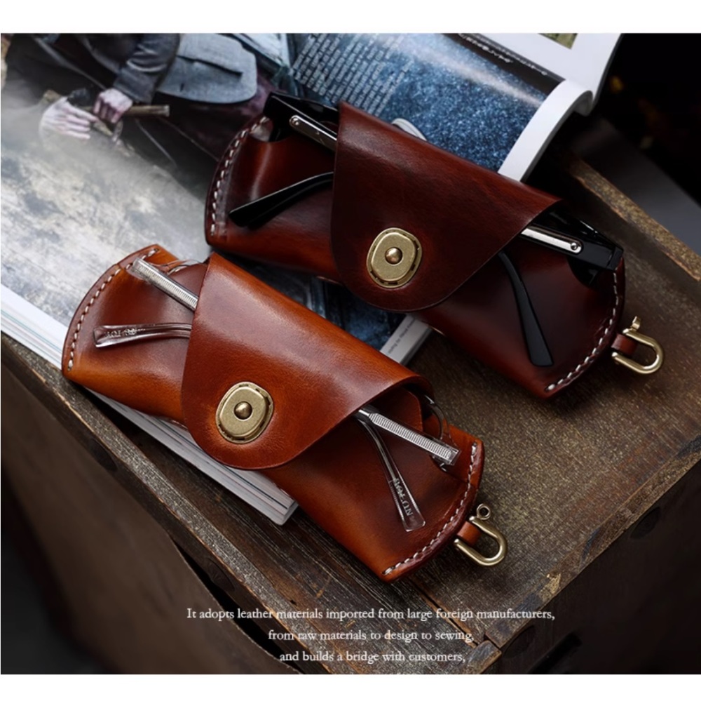 Leather glasses case