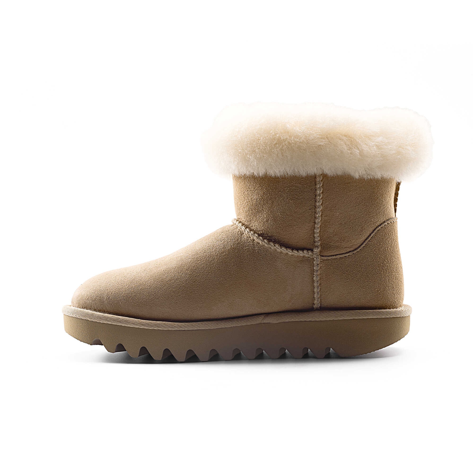 Wool suede snow boots