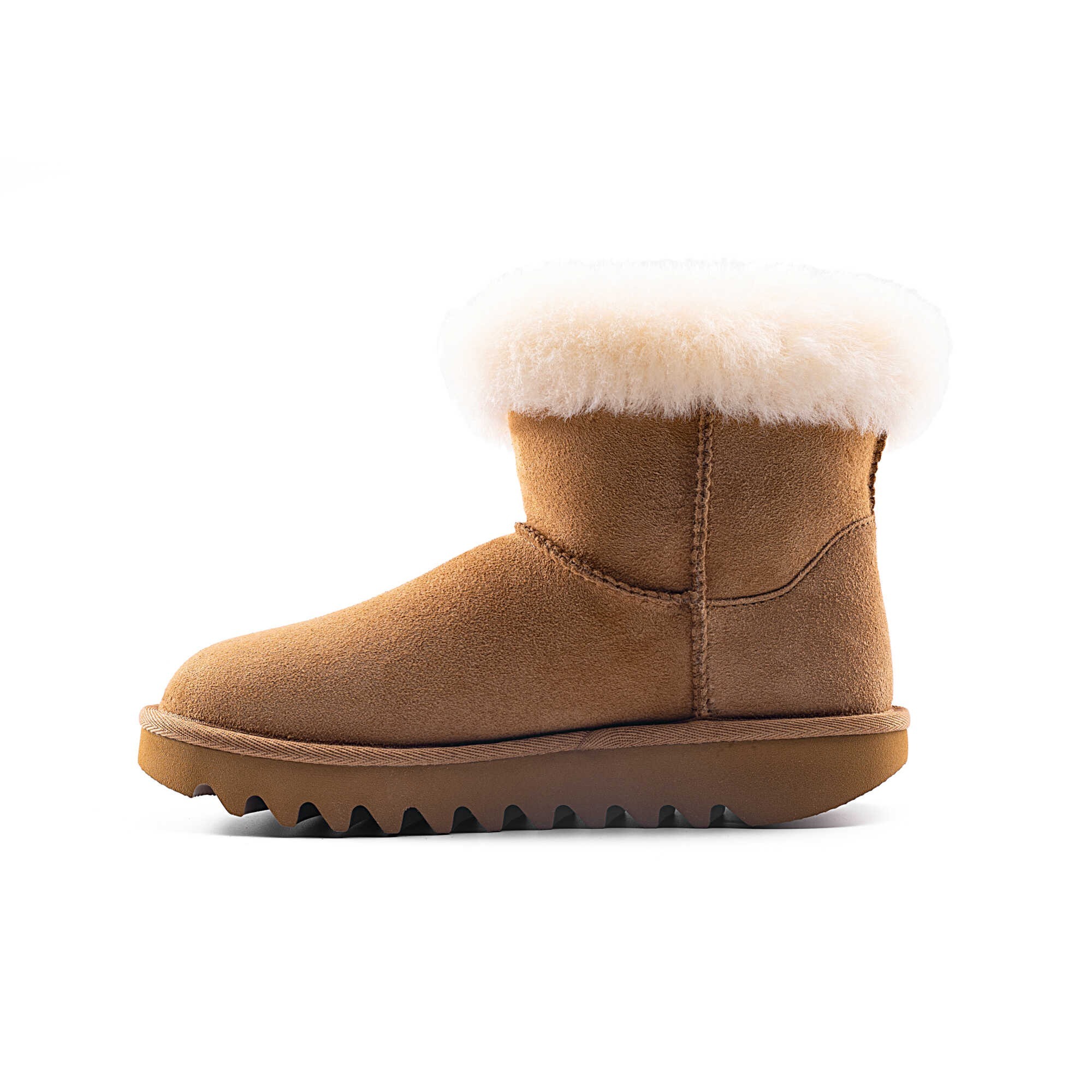 Wool suede snow boots