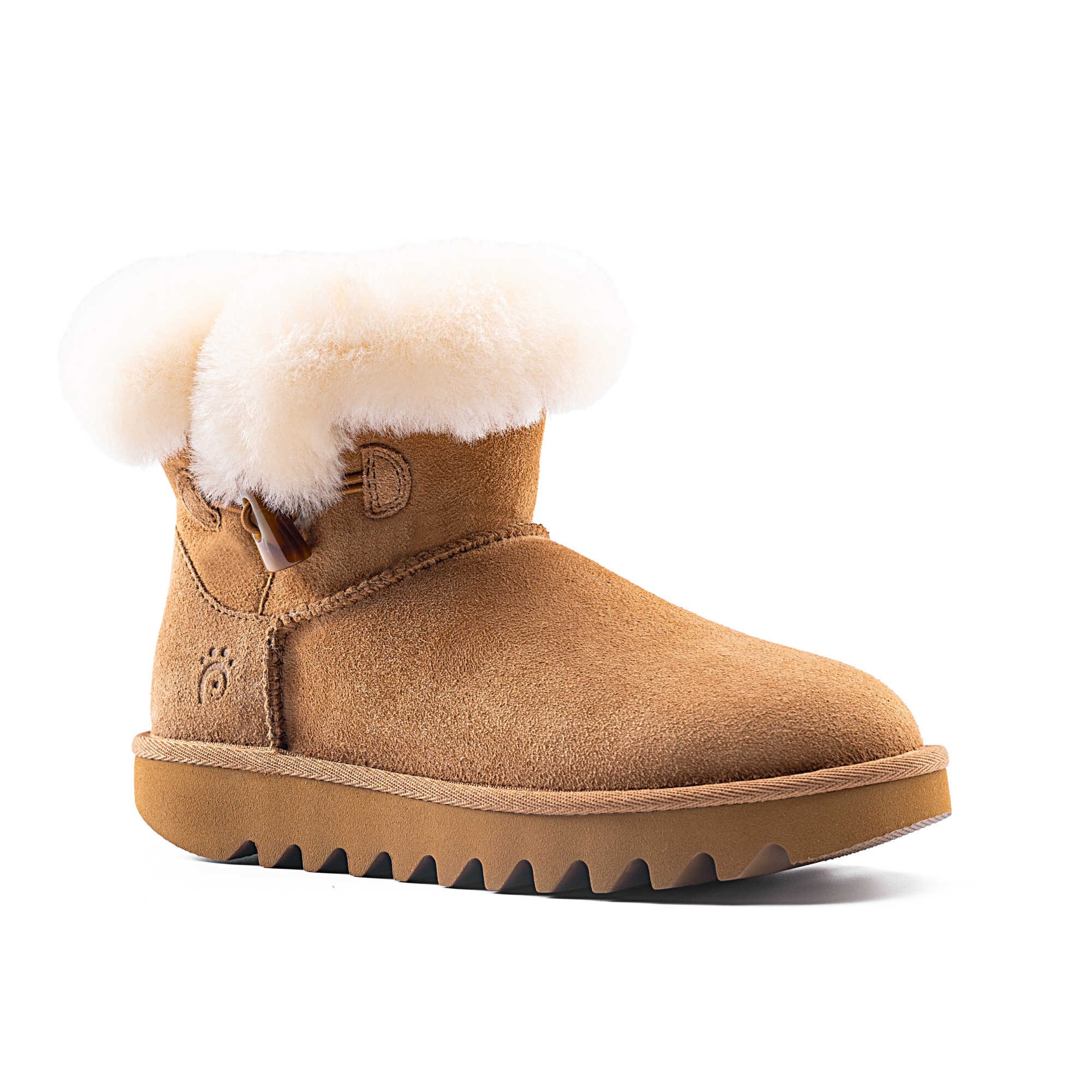 Wool suede snow boots