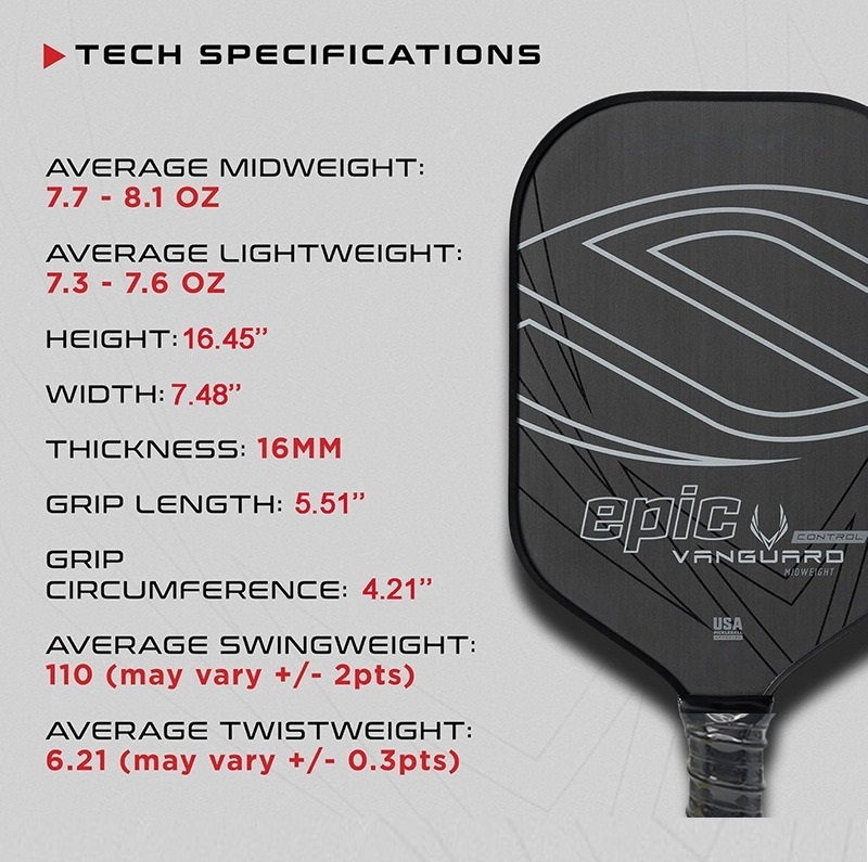 Carbon fiber pickleball paddle T700