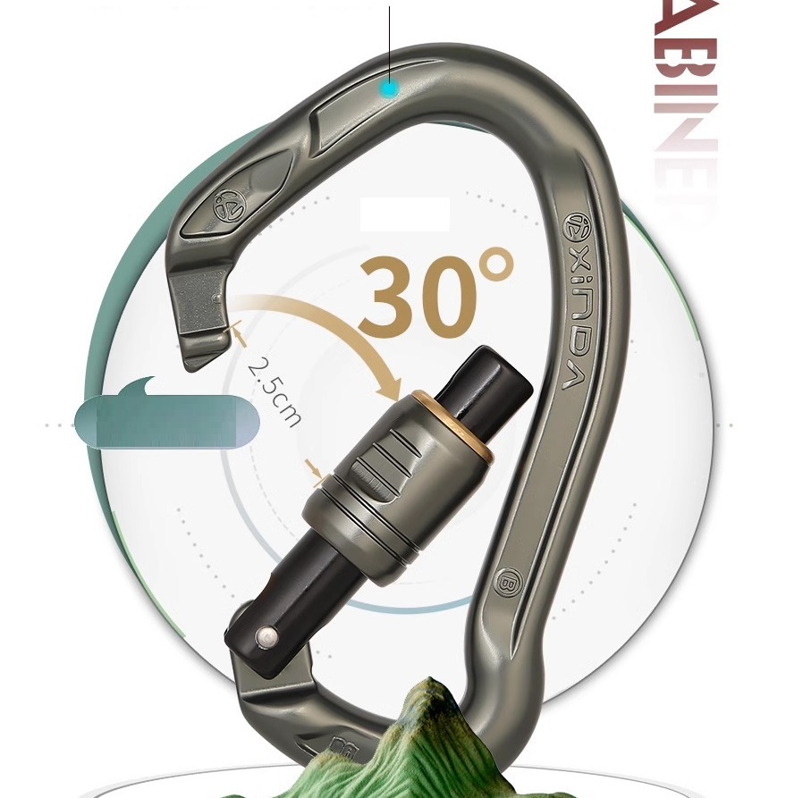 Climbing locking carabiner