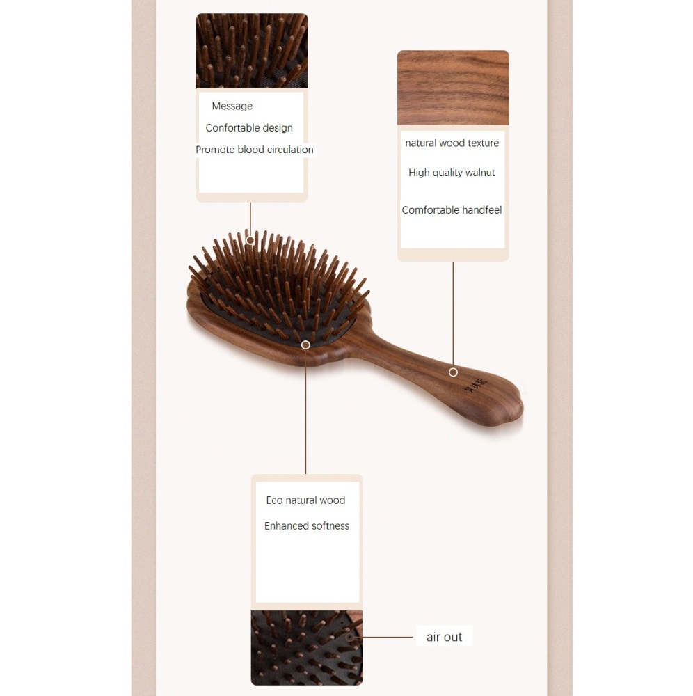 Message hair brush