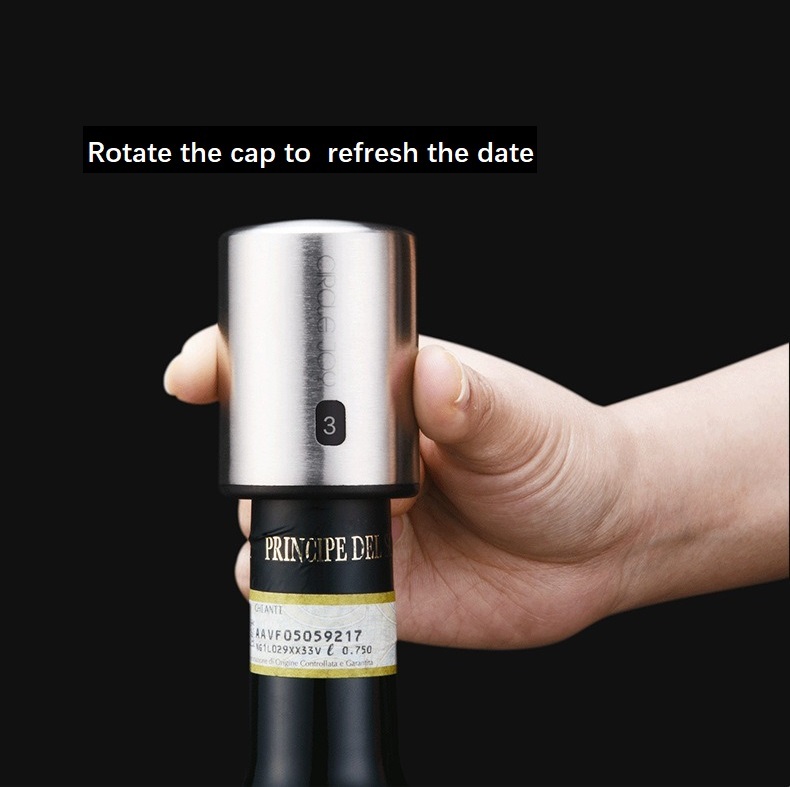 Memory wine vacuum stopper