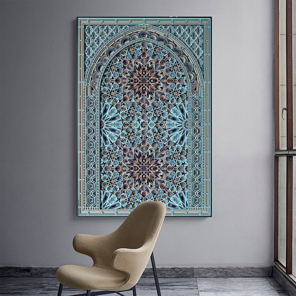 Engraved wood decor ornament