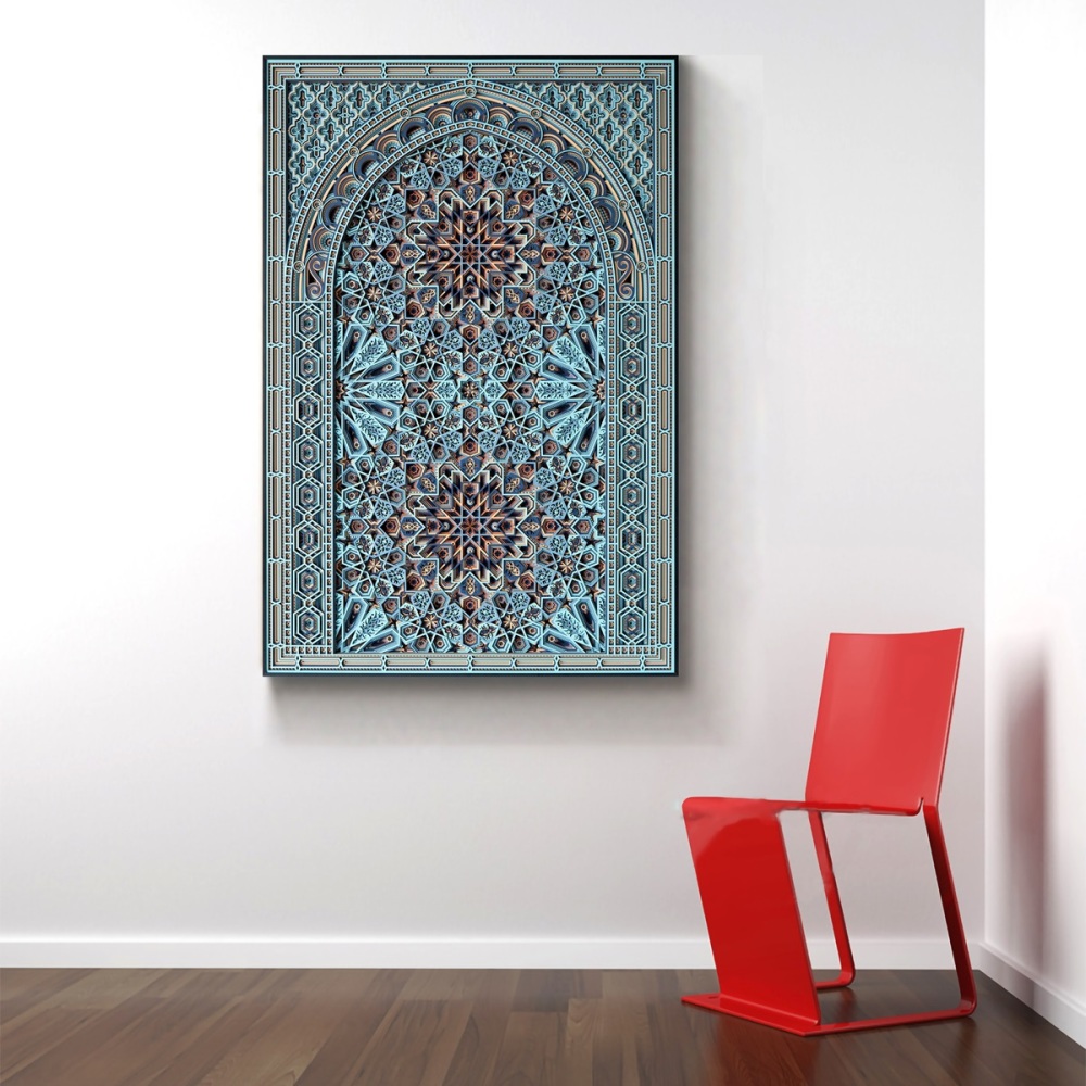 Engraved wood decor ornament