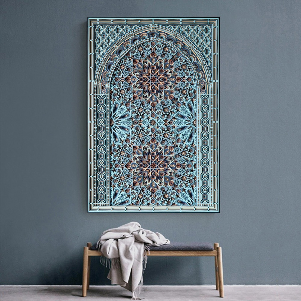 Engraved wood decor ornament