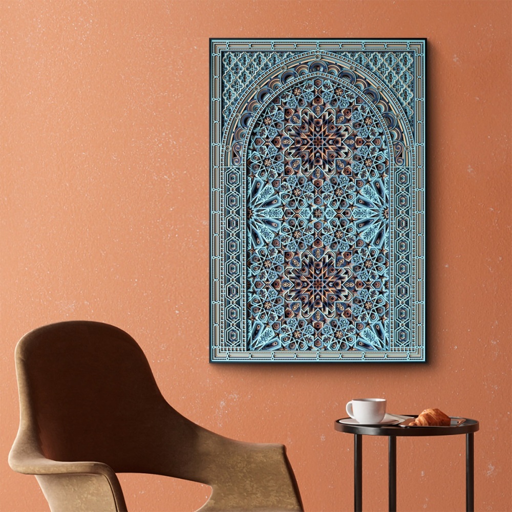 Engraved wood decor ornament