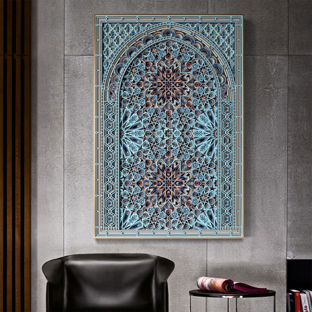 Engraved wood decor ornament