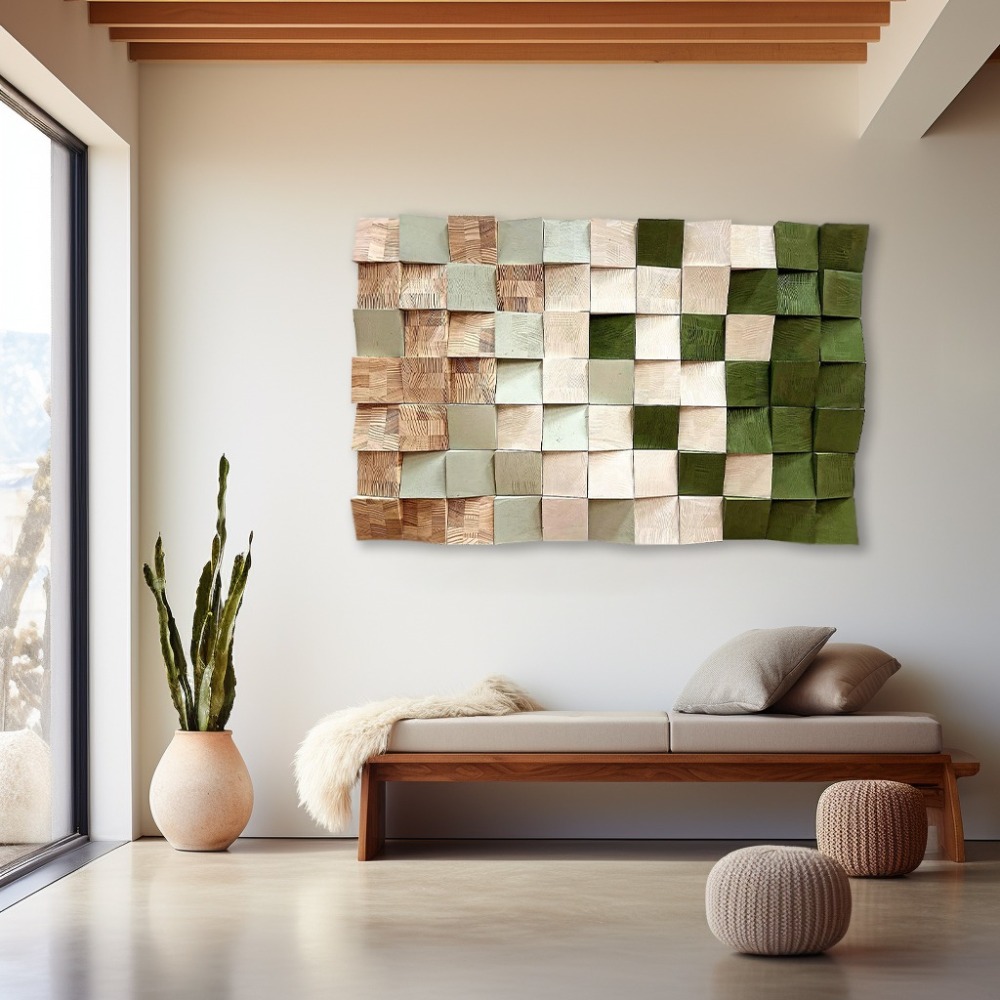 Artisan wood decor painting
