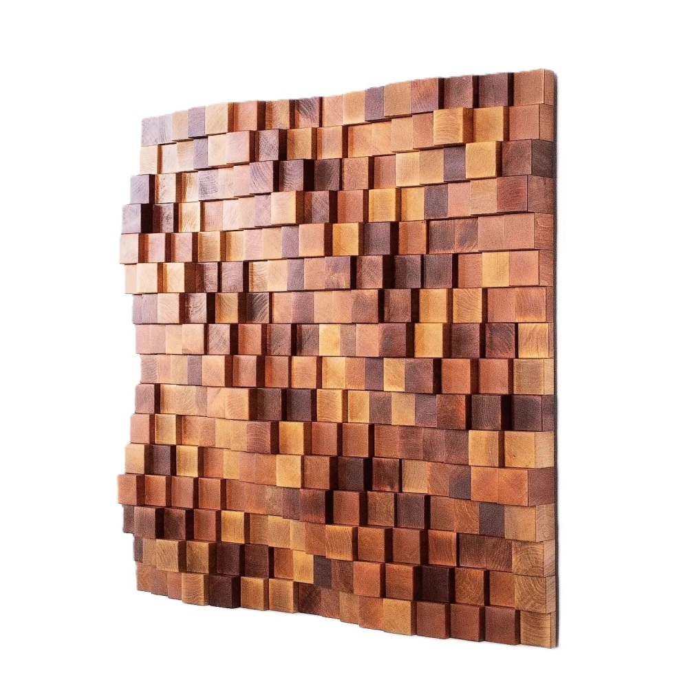 Simplistisam artisan wood decor painting