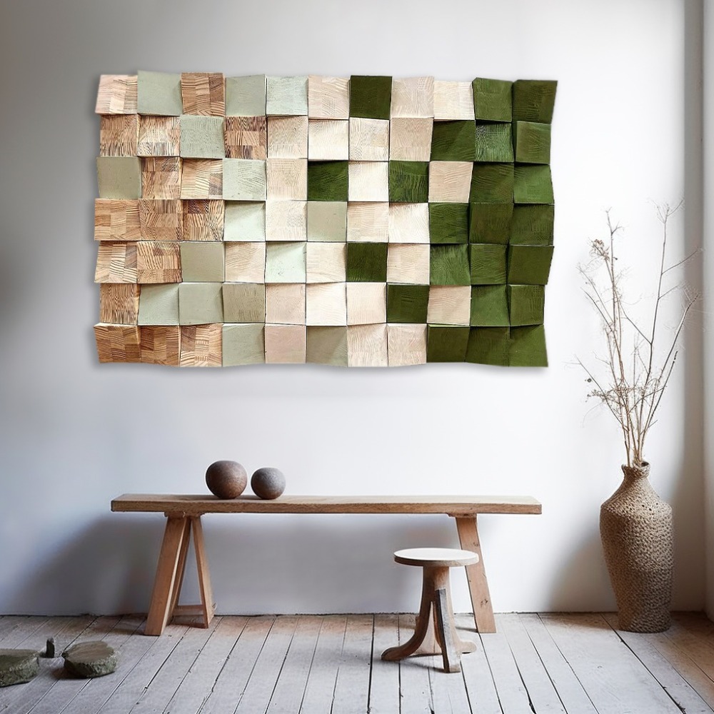 Artisan wood decor painting