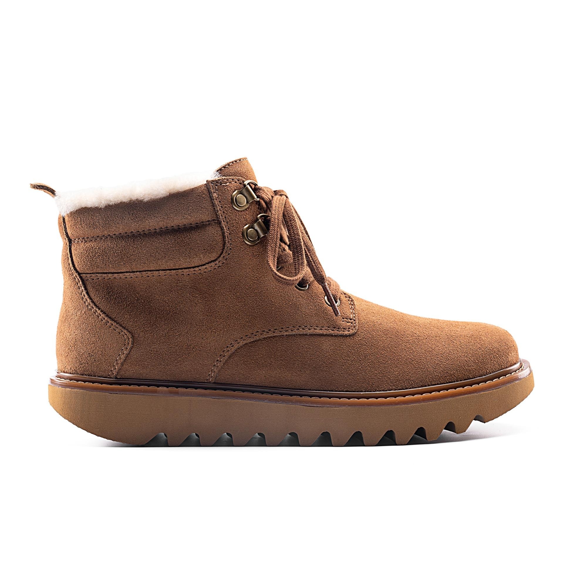 Wool suede snow boots