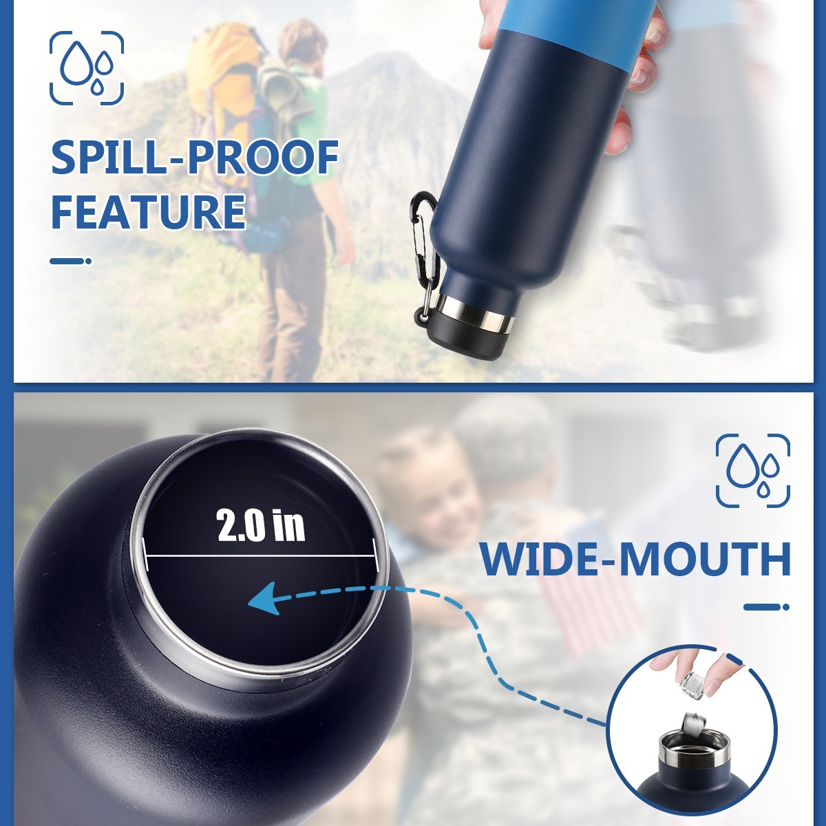 Vacuum insulated outdoor bottle