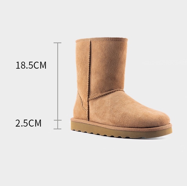 Mid carf suede snow boots