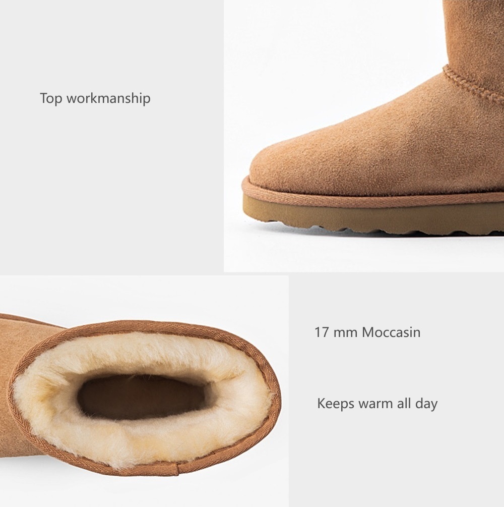 Mid carf suede snow boots