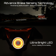 ENFITNIX Xlite200 Smart Bike Tail Light Carbon Fiber Shell Rear Light