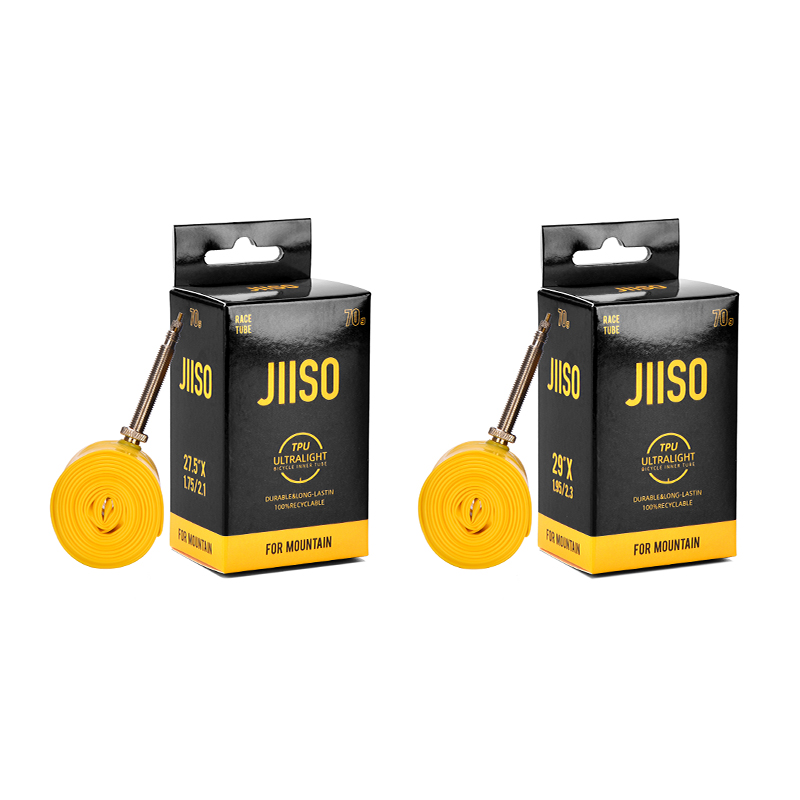 JIISO TPU Bike Inner Tube For Mountain Bike 27.5" and 29" FV45mm Presta Value MTB Tire Tubes