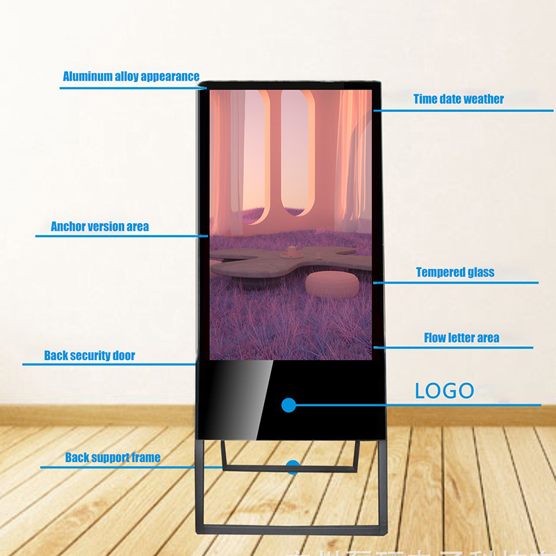 LCD Digital Poster Kiosk Foldable