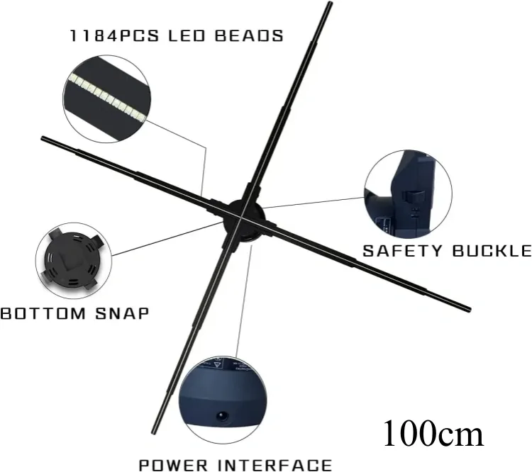 52-100cm 3D Hologram Fan Professional Level