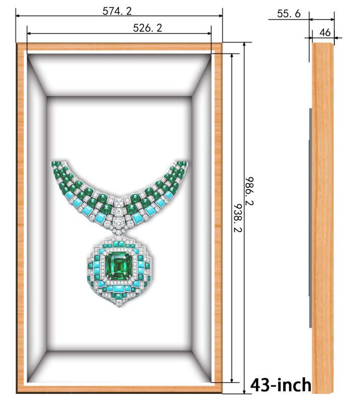 3D Spatial Art Frame Display 32 55 Inch Ultra-thin Digital Signage Naked Eye 3D