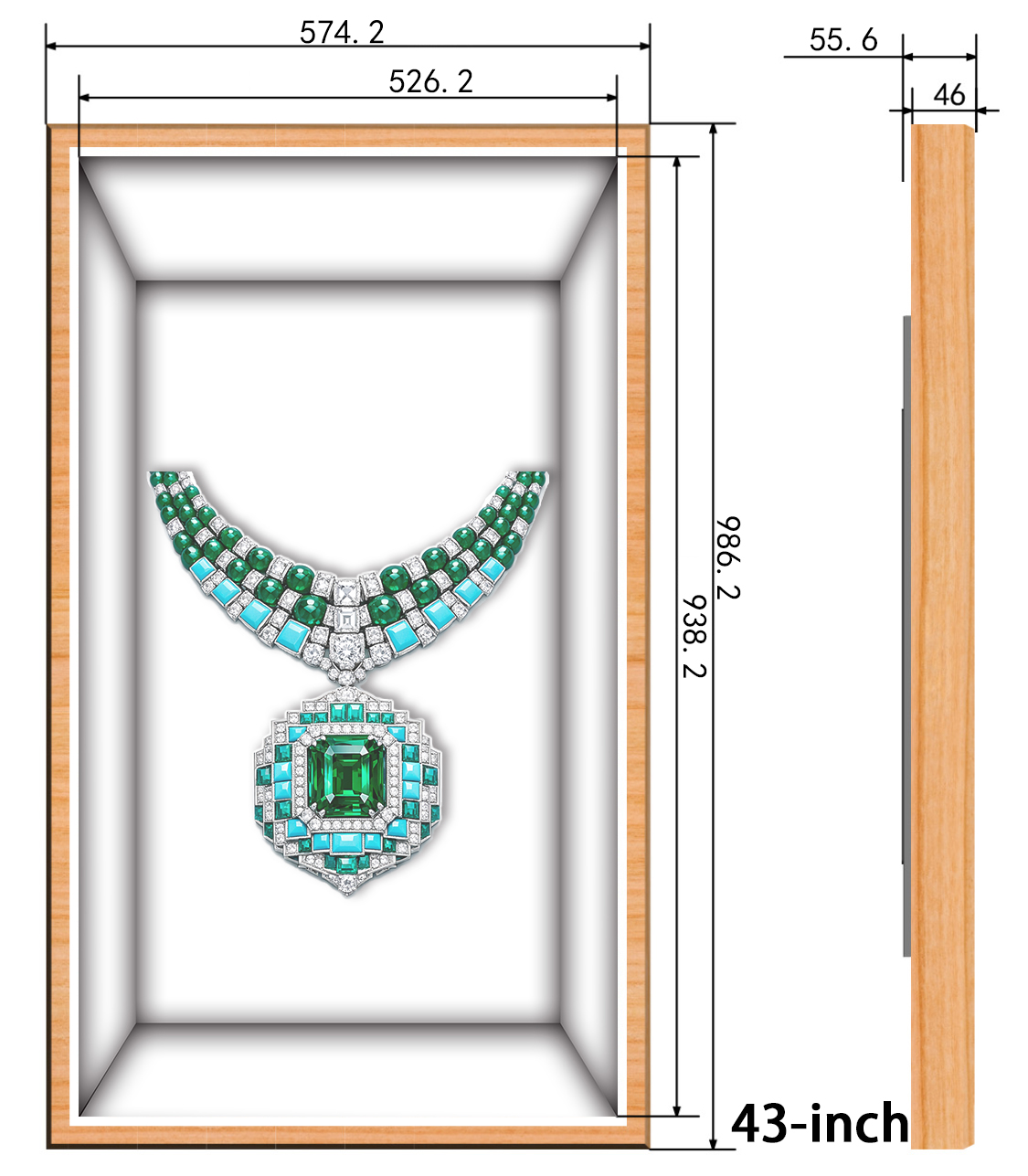 3D Spatial Framed Screen Naked Eye 3D Anti-glare 4K Ultra-thin Digital Signage