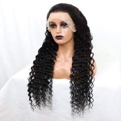 Beicapeni Deep Wave 13x4 Frontal Lace Wigs Made By Hair Bundles With Frontal 180%Density