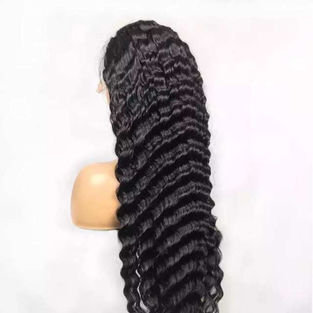 Beicapeni Deep Wave 13x4 Frontal Lace Wigs Made By Hair Bundles With Frontal 180%Density