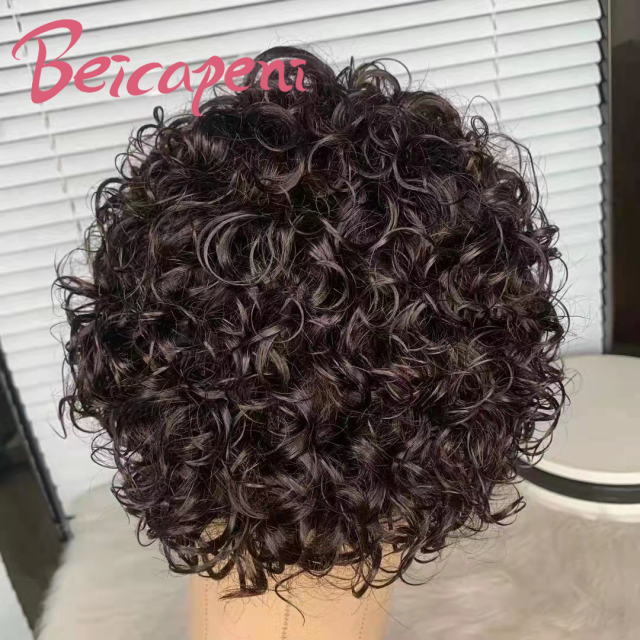 Beicapeni 13x1 pixie wig Frontal Lace Wigs 180%Density