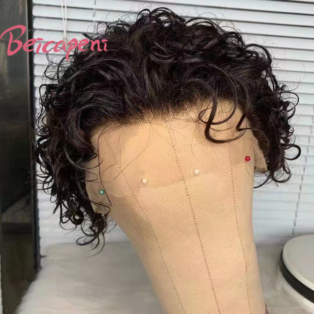 Beicapeni 13x1 pixie wig Frontal Lace Wigs 180%Density