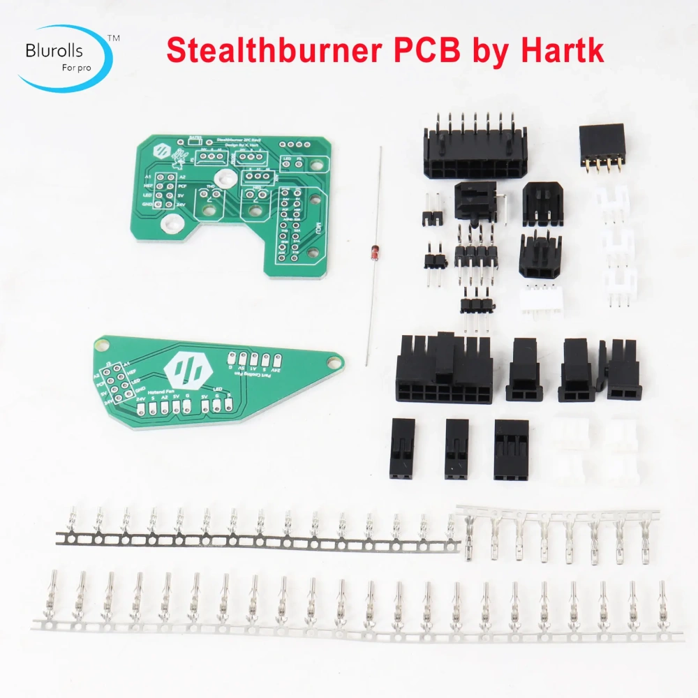 Blurolls SB Stealthburner Toolhead PCB Designed by Hartk for Voron 2.4 Trident Switchwire 3d printer Soldered and Unsoldered