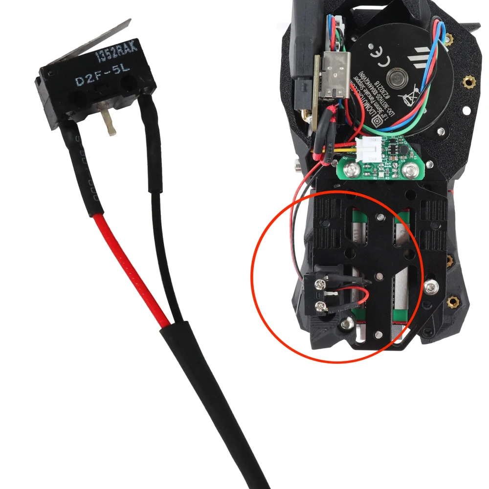 Blurolls Voron SB Stealthburner Carbus EBB SB2209 CAN (RP2040) Tap Extruder X Endstop 16cm PH2.0 3pins Cable D2F-5L Limit Switch