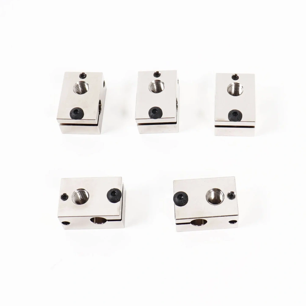 Blurolls PT100 V6 Plated Copper Heat Block For V6 Hotend 3D Printer Heated Block for Sensor Cartridge Extruder TItan Prusa