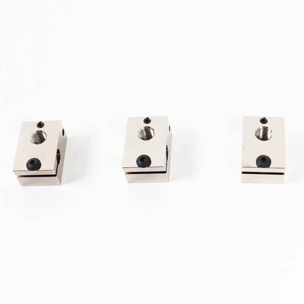 Blurolls PT100 V6 Plated Copper Heat Block For V6 Hotend 3D Printer Heated Block for Sensor Cartridge Extruder TItan Prusa