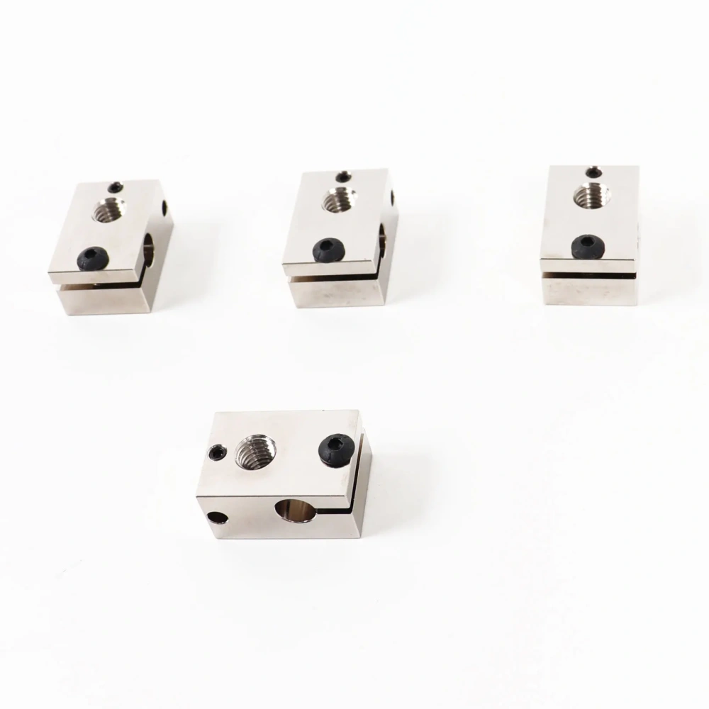 Blurolls PT100 V6 Plated Copper Heat Block For V6 Hotend 3D Printer Heated Block for Sensor Cartridge Extruder TItan Prusa