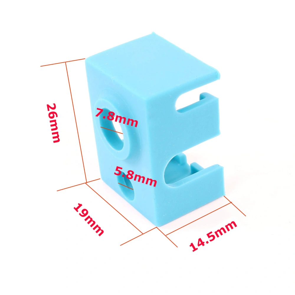 Blurolls 3pcs Prusa I3 MK3 MK3S MK3S+ 3d Printer Extruder Heat Block Nozzle Silicone Socks V6 Hotend Protector Cover for Voron