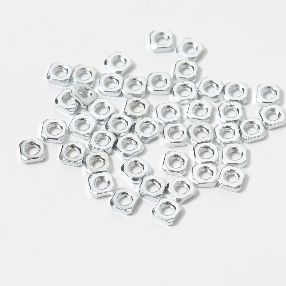 1.8mm thickness screws nut 100pcs thin nut M3 stainless steel sqare nuts 1.8*5.4*5.4mm sqare thin nuts for prusa i3 mk2/mk2s/mk3