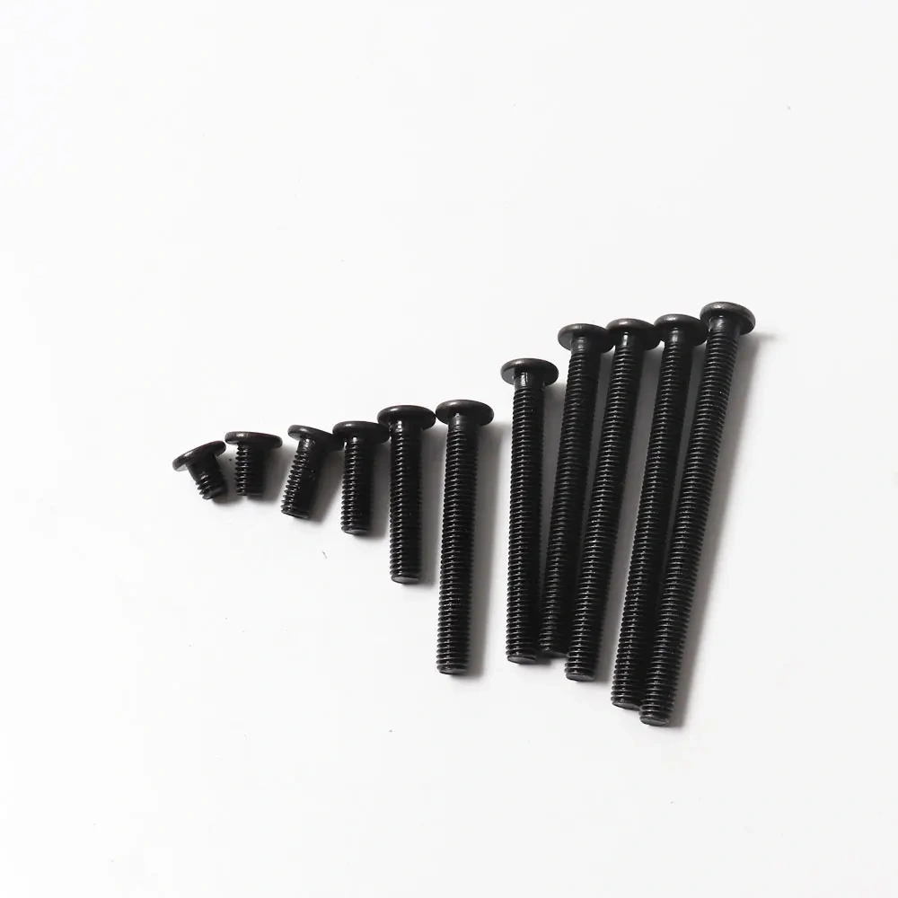 3D Printer Parts 20pcs M5 Low Profile Screws M5*50/55/60/65mm Black Color