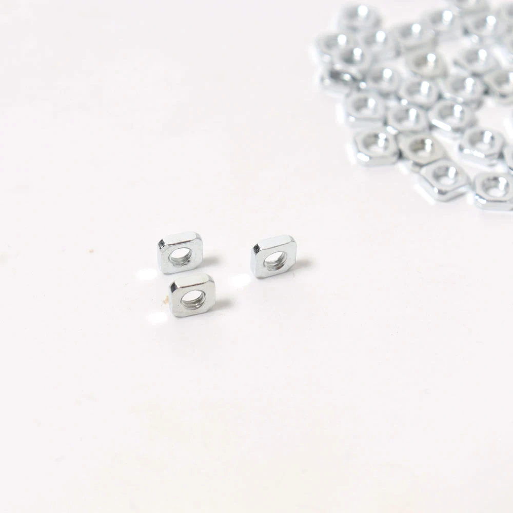 1.8mm thickness screws nut 100pcs thin nut M3 stainless steel sqare nuts 1.8*5.4*5.4mm sqare thin nuts for prusa i3 mk2/mk2s/mk3