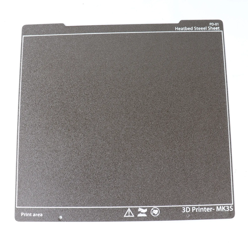 Blurolls Prusa I3 MK2.5S MK3 MK3S(+) Heatbed Steel Sheet PEI Spring Sheet Double-Side Textured Powder PEI Sheet Plate 254*242MM