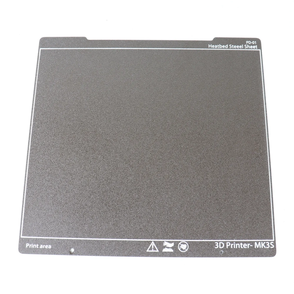 Blurolls Prusa I3 MK2.5S MK3 MK3S(+) Heatbed Steel Sheet PEI Spring Sheet Double-Side Textured Powder PEI Sheet Plate 254*242MM