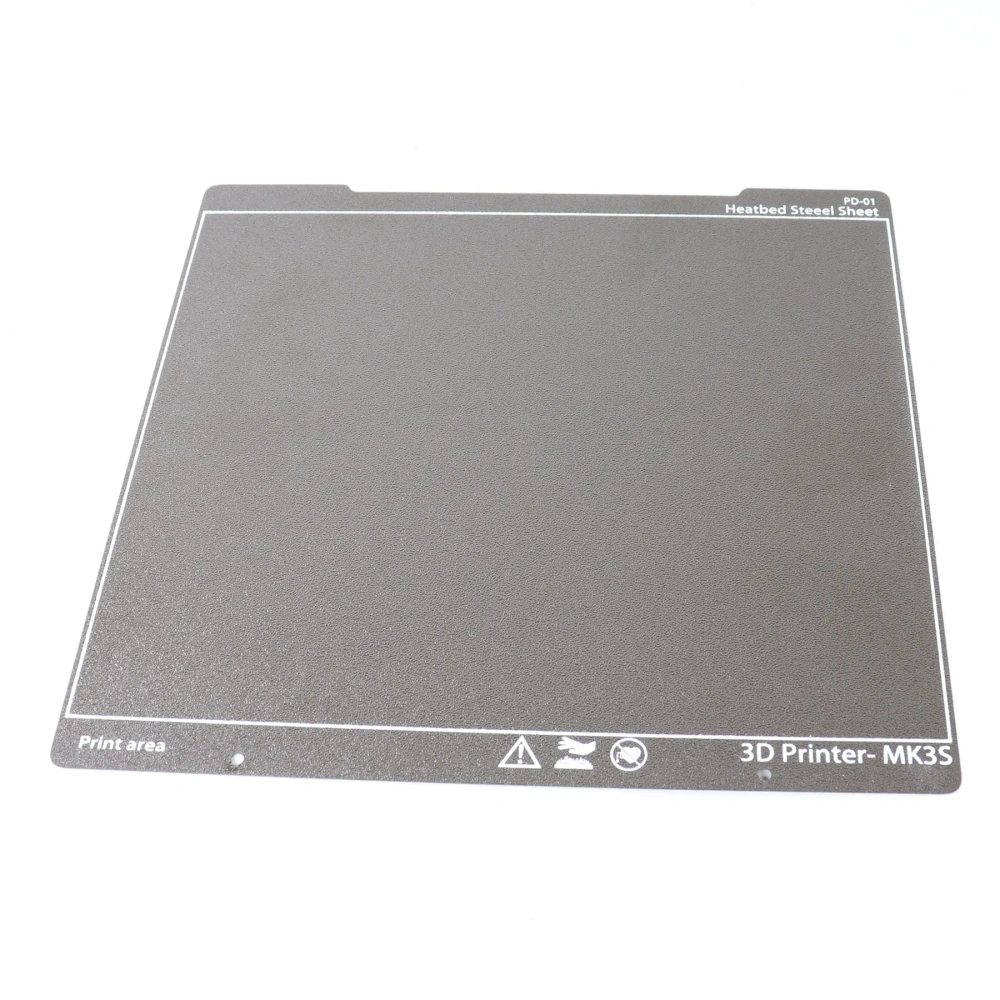 Blurolls Prusa I3 MK2.5S MK3 MK3S(+) Heatbed Steel Sheet PEI Spring Sheet Double-Side Textured Powder PEI Sheet Plate 254*242MM