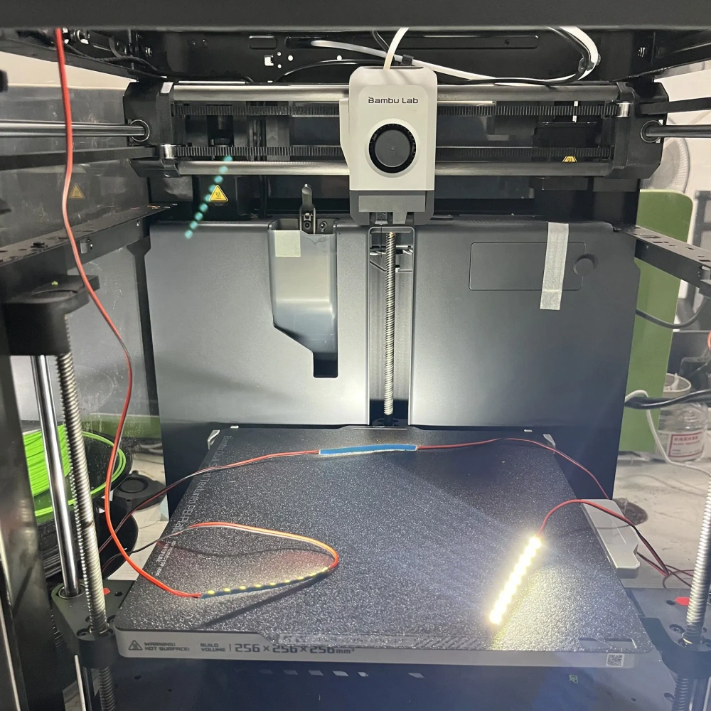 Blurolls Bambu Lab LED Light Strip for BambuLab P1P P1 X1C 3D Printer Parts Light Belt