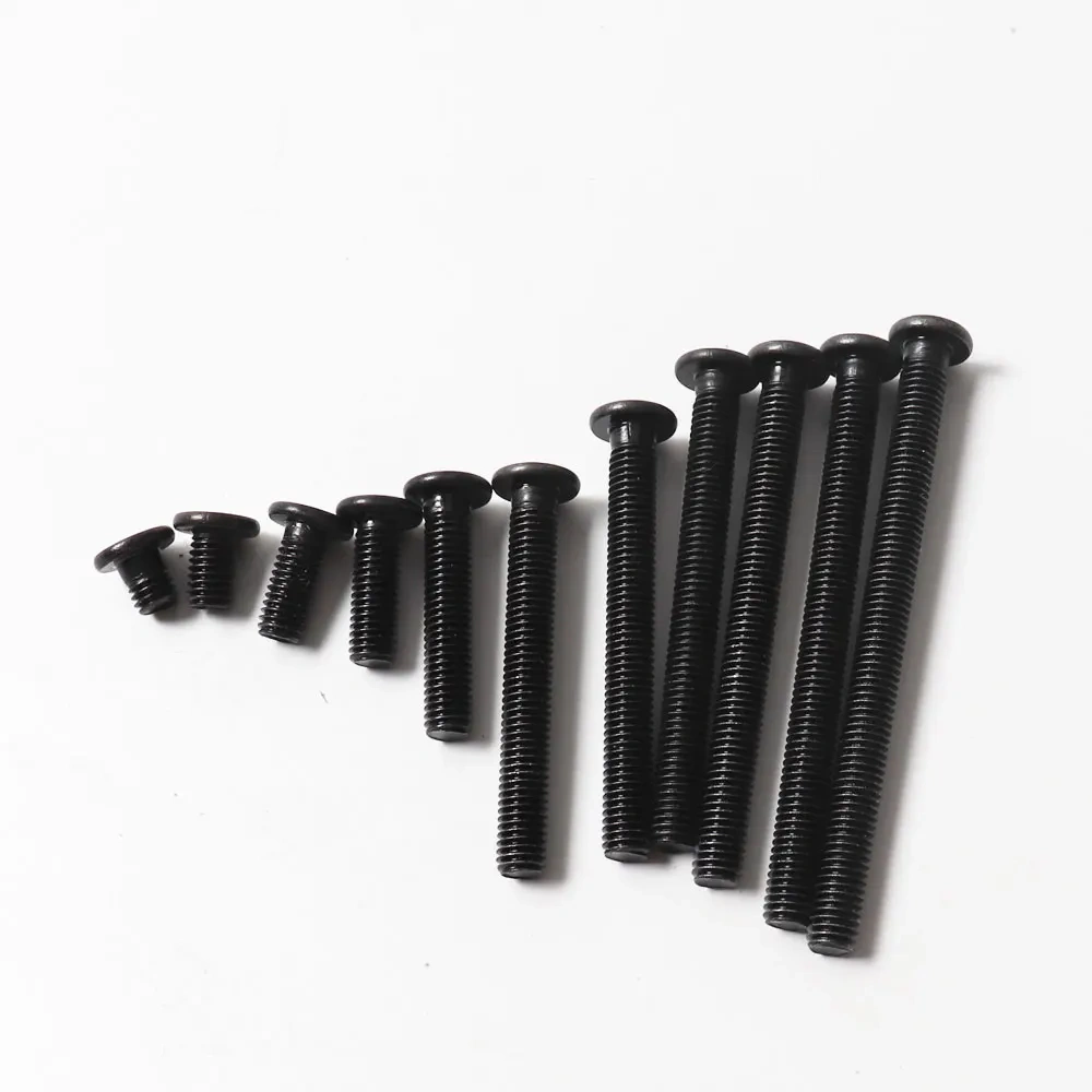 3D Printer Parts 20pcs M5 Low Profile Screws M5*50/55/60/65mm Black Color