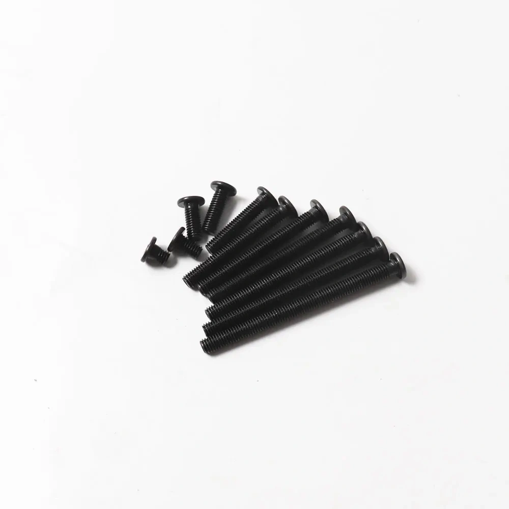 3D Printer Parts 20pcs M5 Low Profile Screws M5*50/55/60/65mm Black Color
