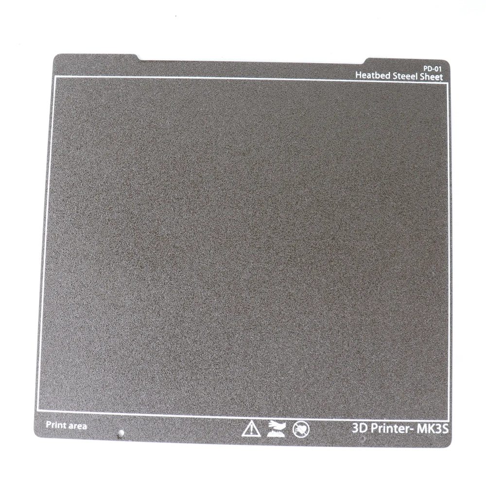 Blurolls Prusa I3 MK2.5S MK3 MK3S(+) Heatbed Steel Sheet PEI Spring Sheet Double-Side Textured Powder PEI Sheet Plate 254*242MM