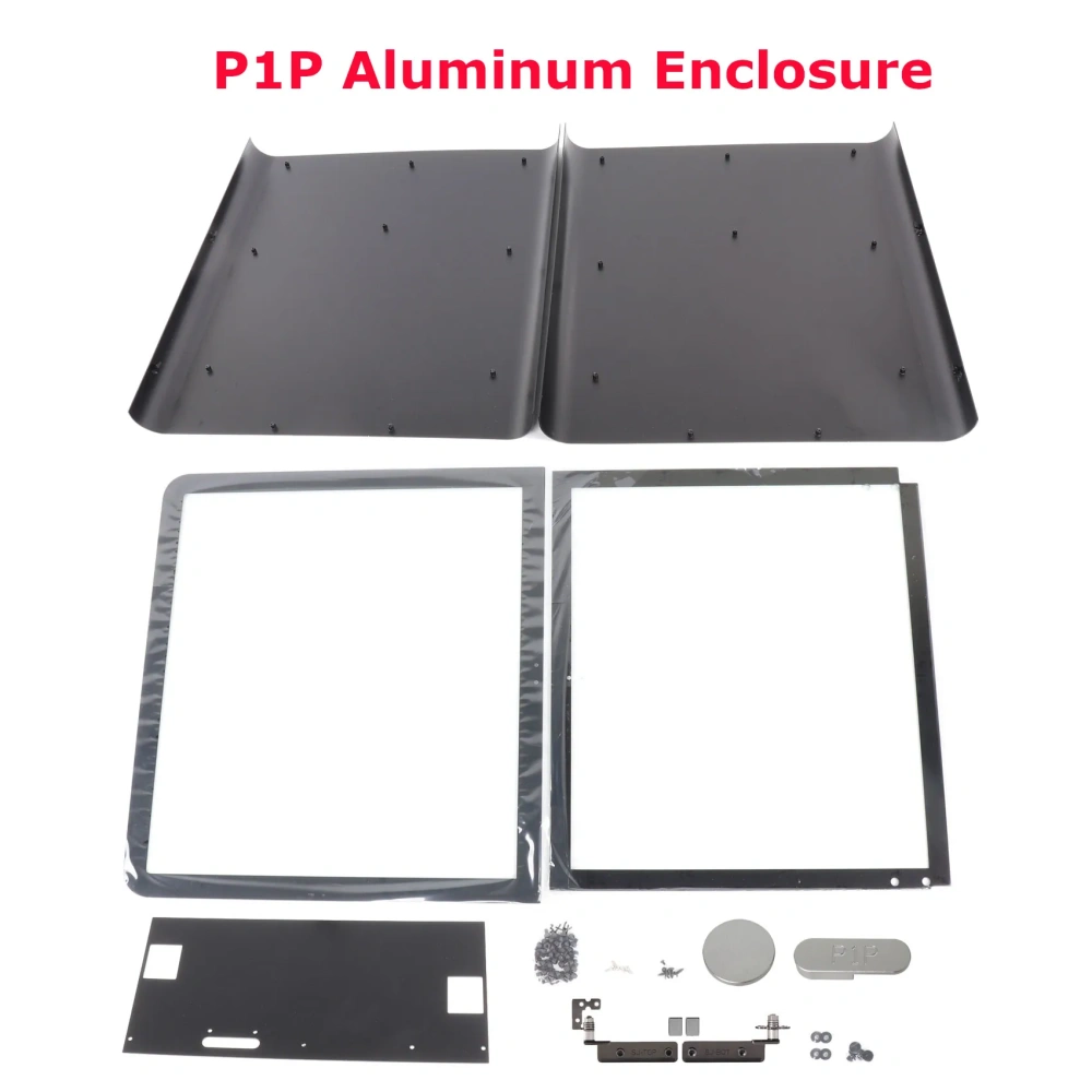 Blurolls Bambu Lab P1P Aluminum Alloy CNC Enclosure Kit Printer Panels Cover Top Door Tempered Glass for BambuLab P1P 3d Printer